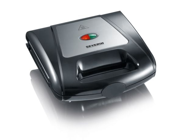 SEVERIN SA 2968 - Leivänpaahdin / vohvelikone / grilli - 1 kW - musta/kromi