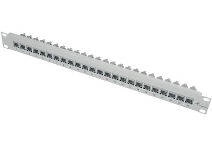 Telegärtner J02023A0026, RJ-11, RJ-12, Cat6a, Grå, Rackmontering, 1U