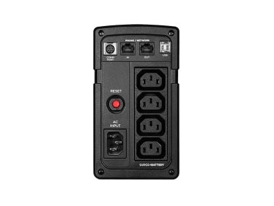CyberPower RT650EI - UPS - AC 230 V - 400 watt - 650 VA - RS-232, USB - utgangskontakter: 4 - svart