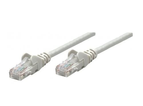 Intellinet Network Patch Cable, Cat6, 0.25m, Grey, CCA, U/UTP, PVC, RJ45, Gold Plated Contacts, Snagless, Booted, Lifetime Warranty, Polybag - Nett...