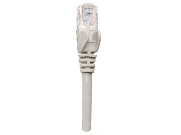 Intellinet Network Patch Cable, Cat6, 0.25m, Grey, CCA, U/UTP, PVC, RJ45, Gold Plated Contacts, Snagless, Booted, Lifetime Warranty, Polybag - Nett...