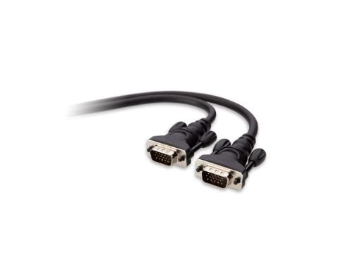 Belkin PC Monitor Cable - VGA-kabel - HD-15 (VGA) (hann) til HD-15 (VGA) (hann) - 1.8 m - formstøpt, flertrådet, tommelskruer