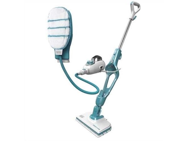 BLACK+DECKER FSMH1351SM - Damprenser - pinne - hvit/turkis