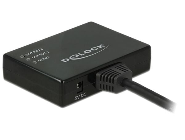 Delock HDMI Splitter - Video/lyd-splitter - 2 x HDMI - stasjonær