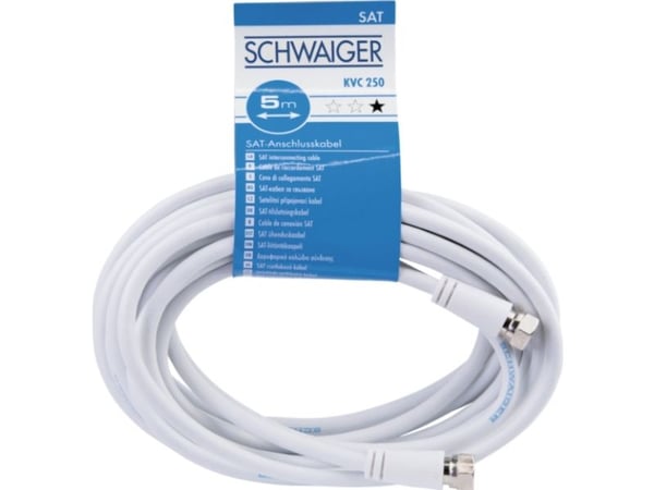 Schwaiger SAT-Empfängerkabel 75 dB 5,0m Wei? (KVC250052)