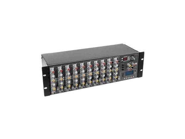 Omnitronic RM-1422FX, 12 kanaler, Rack-montering, 50 W, Sort