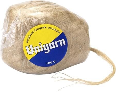 Unigarn 100g nøgle pakgarn til tætning af gevindsamlinger med Unipak, Multipak eller Pakol