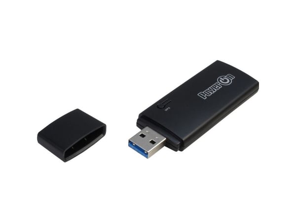 Inter-Tech DMG-20, Langaton, USB, WLAN, 867 Mbit/s, Musta
