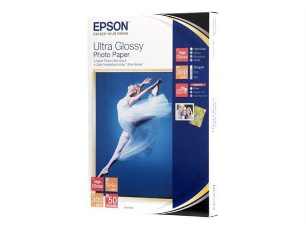 Epson Ultra Glossy Photo Paper - Blank - 100 x 150 mm 50 ark fotopapir - for EcoTank ET-1810, 2810, 2811, 2814, 2815, 2820, 2825, 2826, 2850, 2851,...