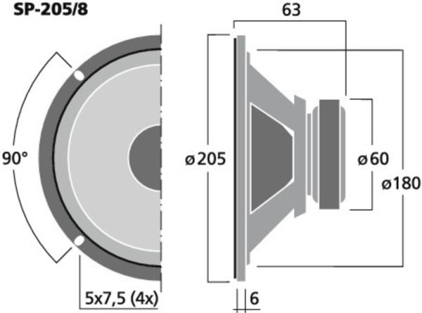 Monacor SP-205/8