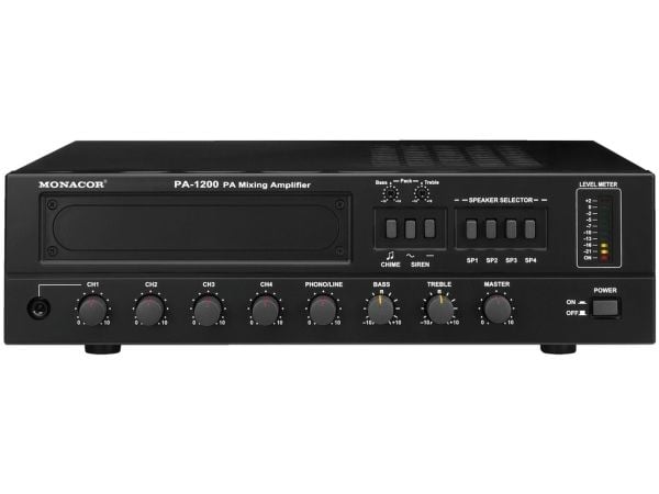 Monacor PA-1200, 170 W, 120 W, 80 - 15000 Hz, 350 mm, 122 mm, 13 kg