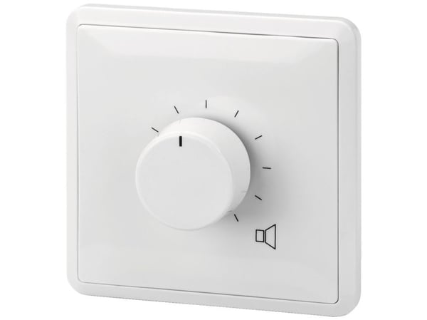 Monacor ATT-324PEU, Rotasjonsvolumkontroll, Vegg-montert, Hvit, 50 - 18000 Hz, 24 W, 80 mm