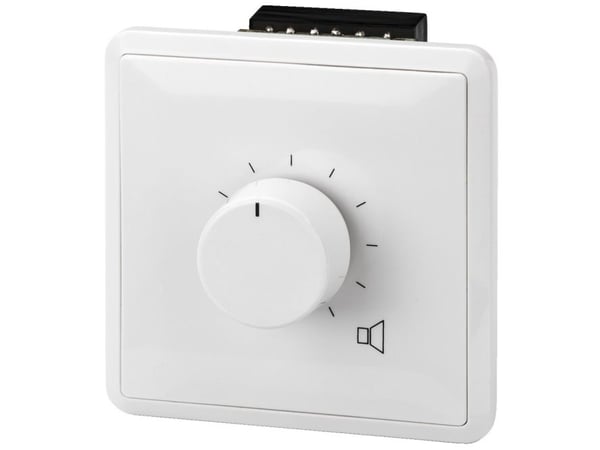 Monacor ATT-325ST, Rotasjonsvolumkontroll, Vegg-montert, Hvit, Plast, 20 - 20000 Hz, 4 O