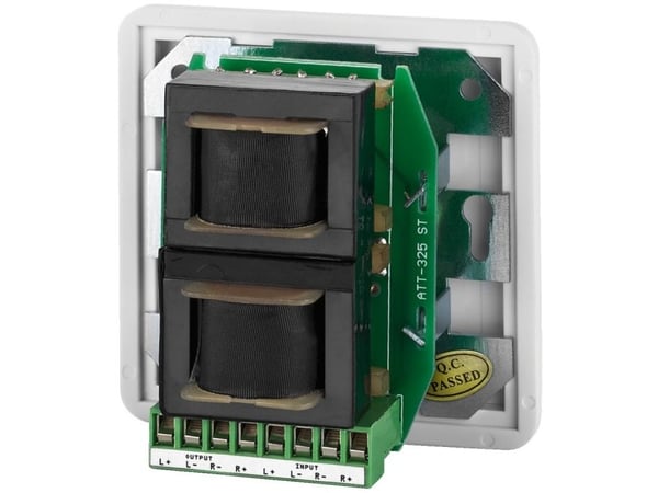 Monacor ATT-325ST, Rotasjonsvolumkontroll, Vegg-montert, Hvit, Plast, 20 - 20000 Hz, 4 O