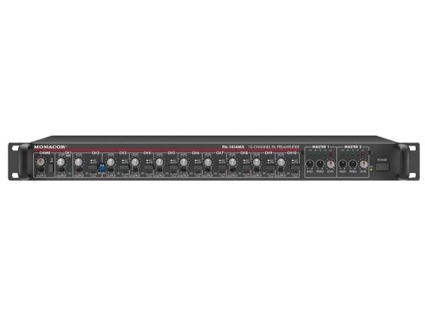 Monacor PA-1414MX, Sort, 75 dB, 20 - 20000 Hz, 0,05 %, 230 V, 50 Hz