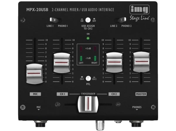 IMG Stage Line MPX-20USB, 3 kanaler, Svart