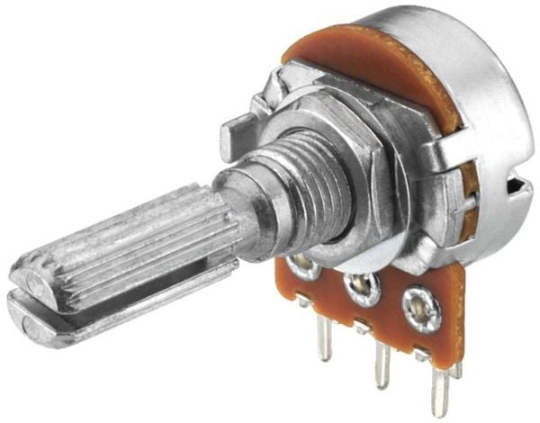 VRA-100M20 potentiometer, mono, 20 kO, log.