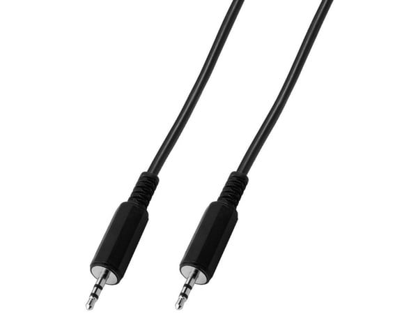Monacor ACS-235, 3.5mm, Hankjønn, 3.5mm, Hankjønn, 2 m, Svart
