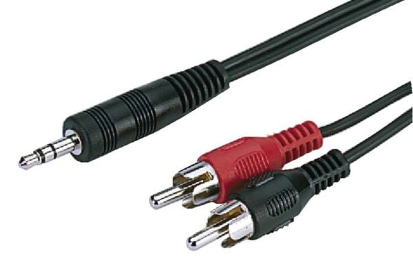 Monacor ACA-1735, 2 x RCA, Hanstik, 3.5mm, Hanstik, 2 m, Lajittelu