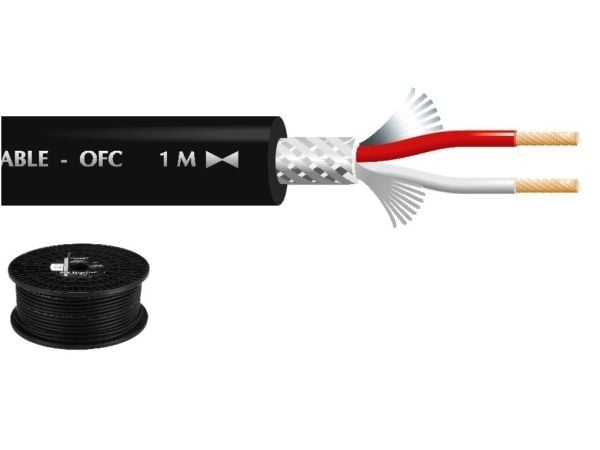 Monacor MLC-152/SW, Fiber optisk, 100 m, Sort
