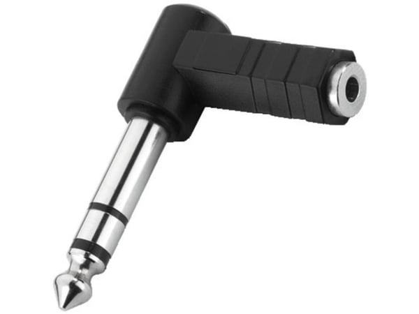 Monacor NTA-35A, 6,3 mm, 3,5 mm, Sort