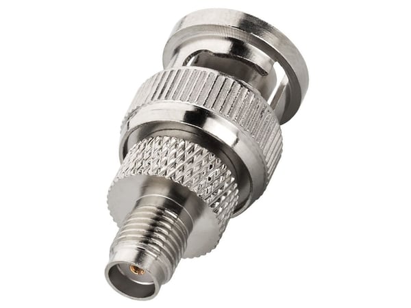 Monacor SMA-174BNC/JP, SMA, BNC, Metallisk
