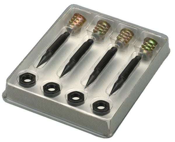 Monacor SPS-45/SW, 4 stykker, Sort, 8 mm, 44 g