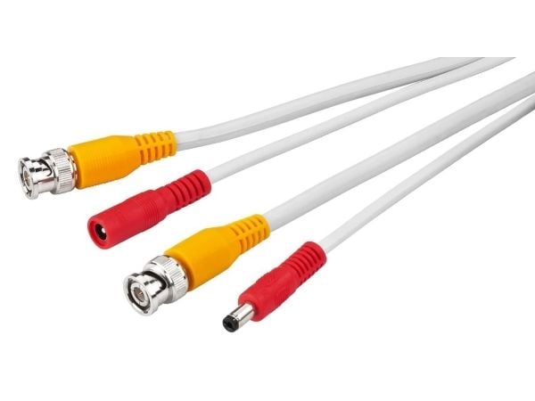 Monacor VSC-100/WS CCTV , Virta, Video jatkokaapeli 10.00 m Valkoinen
