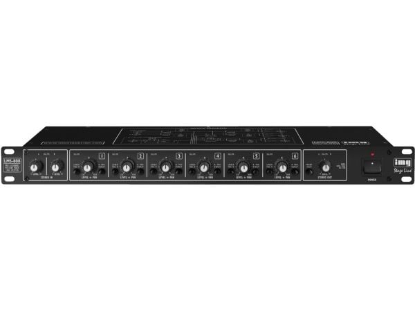 IMG Stage Line LMS-808, 8 kanaler, Rack-montering, Svart