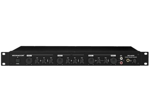 Monacor VMX-440/SW, 4 kanaler, Stativmontering, Sort