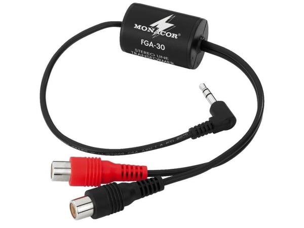 Monacor FGA-30, 20 - 30000 Hz, 20000 O, 20000 O, 0,01%, Svart, 24 mm