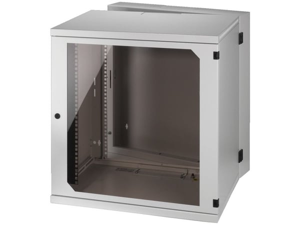 Monacor RACK-12WP, Veggmonterbar hylle, 40 kg, Nøkkellås, 29 kg, Grå