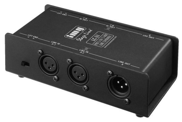 IMG Stage Line LC-31, Kaapelinyhdistin, Musta, 1 kpl, 4x XLR, 2x XLR, 160 mm