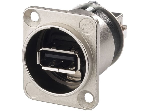 Reversibel USB-genomföring 2.0 NAUSB-W Neutrik 1 st