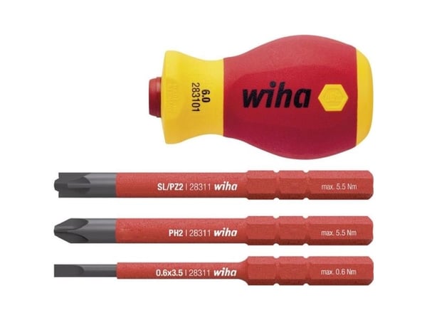 Wiha SoftFinish electric slimVario VDE Vaihdettava kahva Kahvan halkaisija: 34 mm Sopii: Wiha Torque, Wiha slimBit
