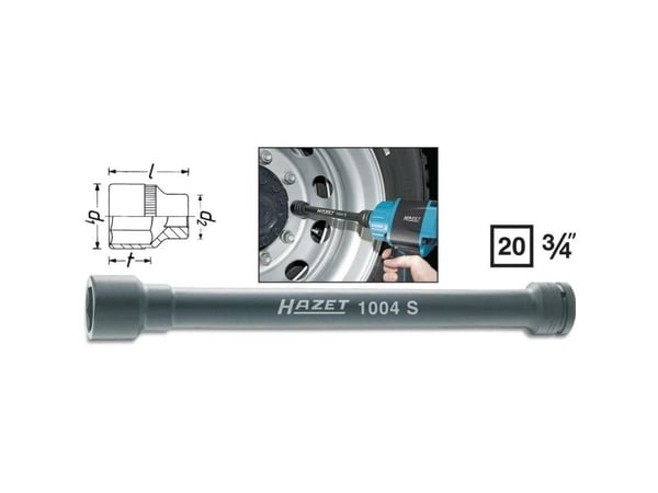HAZET 1004S-32, Kraftpipe, Svart, 1 hoder, 3/4", Metrisk/imperisk, 32 mm