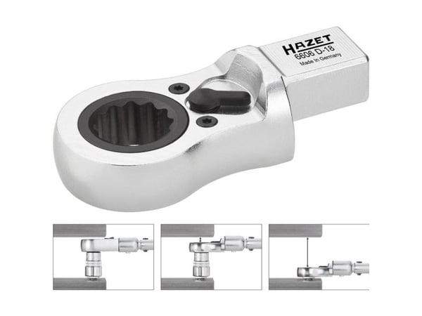 HAZET 6606D-21, Yksittäinen kohde, jakoavaimen päätyliitin, Kromi, 21 mm, 40 mm, 81 mm