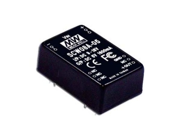 MEAN WELL SCW08C-05, 20,3 mm, 31,8 mm, 12,2 mm, 8 W, 36 - 72 V, 1600 mA