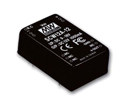 MEAN WELL SCW12C-05, 20,3 mm, 31,8 mm, 12,2 mm, 12 W, 36 - 72 V, 2400 mA