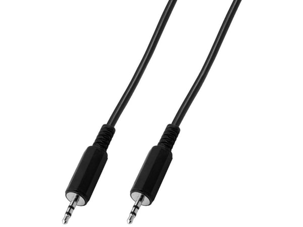 Monacor ACS-235, 3.5mm, Hankjønn, 3.5mm, Hankjønn, 2 m, Svart