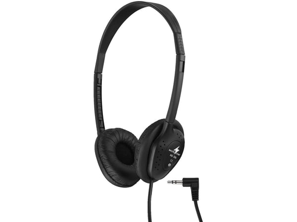 Monacor MD-306, Hodetelefoner, Hodebånd, Svart, 1,2 m, Koblet med ledninger (ikke trådløs), Supraaural