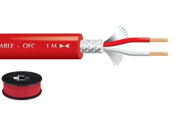 Monacor MLC-152/RT, Fiber optisk, 100 m, Rød