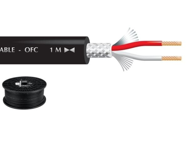 Monacor MLC-152/SW, Fiber optisk, 100 m, Sort