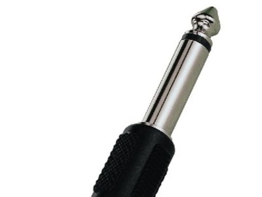 Monacor NTA-175, 6.3 mm, RCA, Sort, Rustfritt stål
