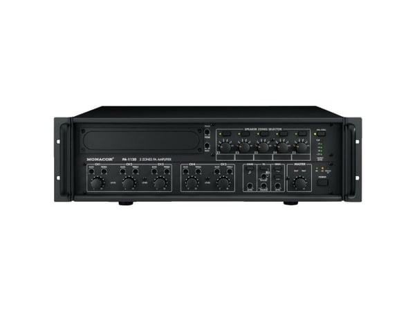 Monacor PA-1120, 5.0 kanaler, 170 W, 1%, 55 - 16000 hz, Klämplintar, 6,3 mm