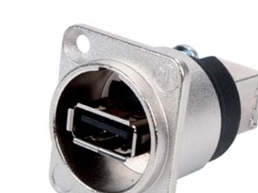 Reversibel USB-genomföring 2.0 NAUSB-W Neutrik 1 st