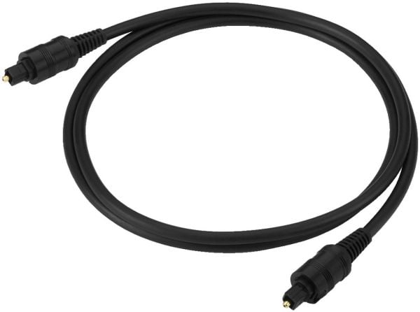 Monacor OLC-100/SW, 1 m, OFC, TOSLINK, TOSLINK, Hanstik/Hanstik, Sort
