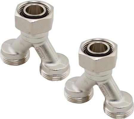 Uponor dubbel fördelare - 2-3/4" Eurokonus