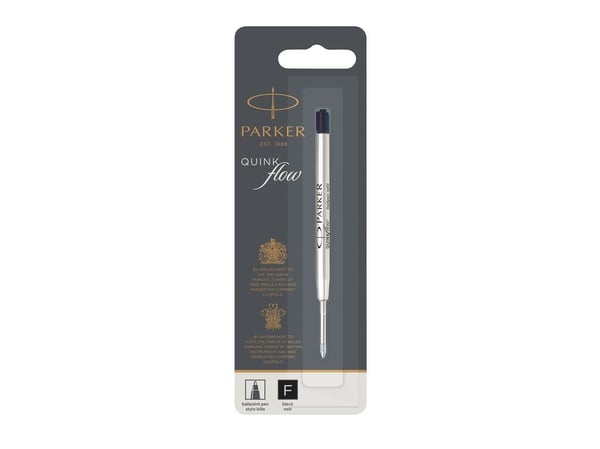 Parker 1950367, Svart, Fin, Svart, Silver, 0,7 mm, 3500 m, Kulspetspenna