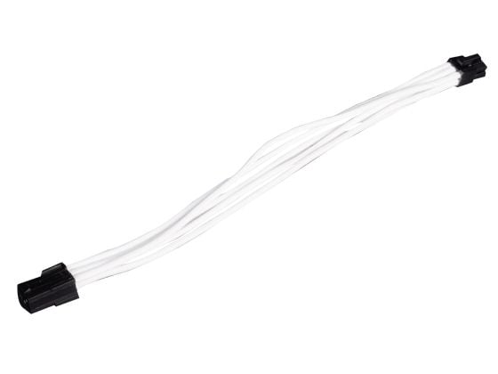 SilverStone PP07 - Förlängningskabel för ström - 6-stifts PCIe-ström (hona) till 6-stifts PCIe-ström (hane) - 25 cm - vit